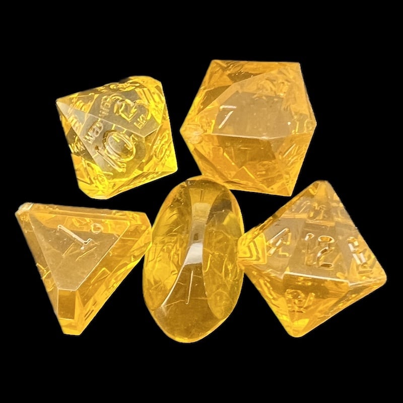 GameScience Gem Topaz Zocchi D3 D5 D14 D16 D24 Dice Set