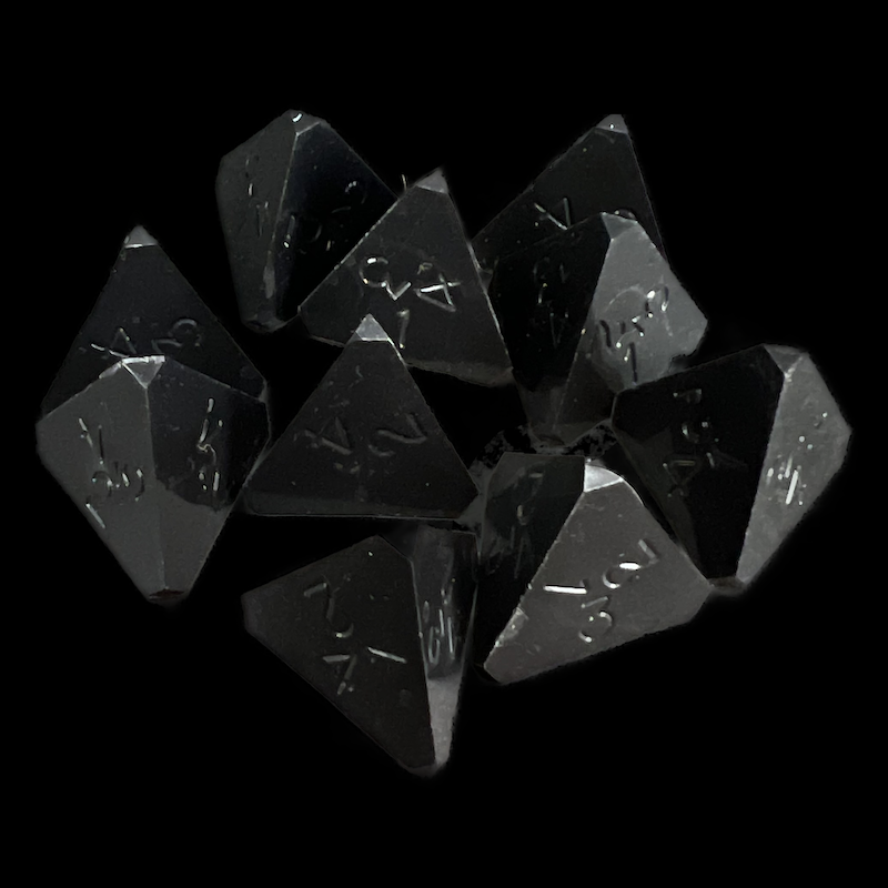 CLEARANCE GameScience Opaque Coal 10 x D4 Dice