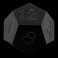 GameScience Opaque Coal Black D12 Dice