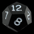 GameScience Opaque Coal Black & White Ink D12 Dice