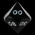 GameScience Opaque Coal Black & White Ink Percentile Dice