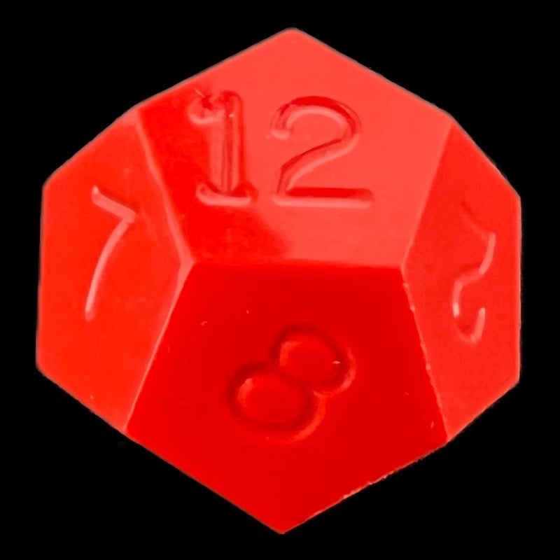GameScience Opaque Crimson Red D12 Dice