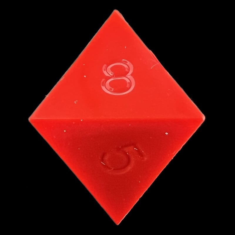 GameScience Opaque Crimson Red D8 Dice