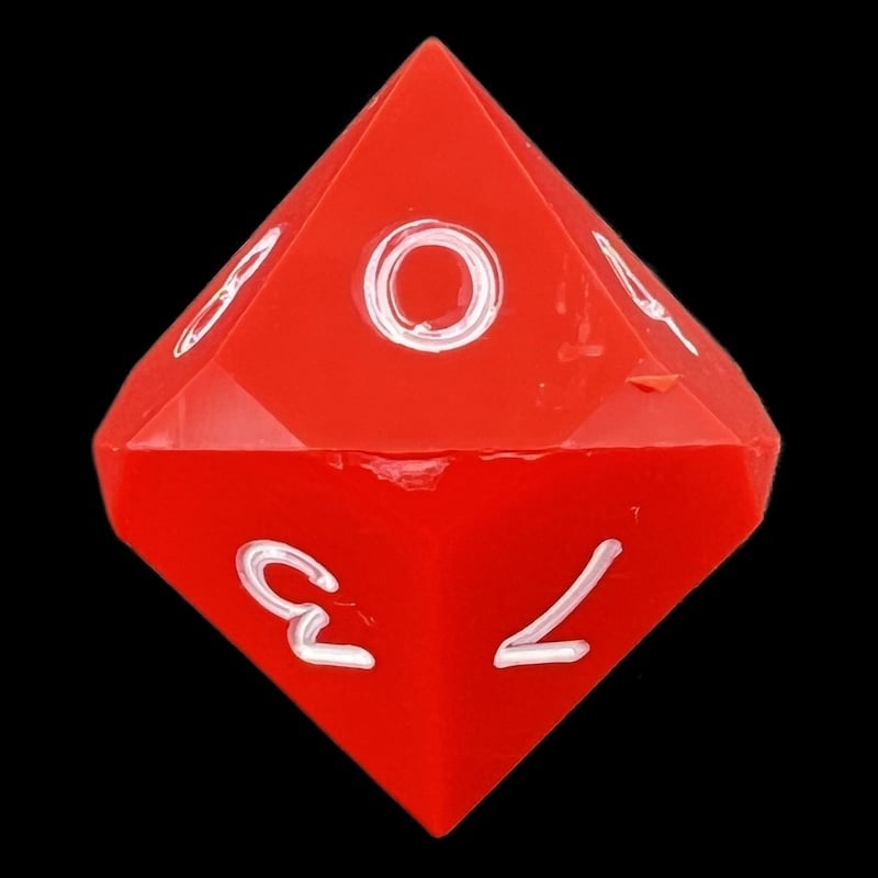 GameScience Opaque Crimson & White Ink D10 Dice