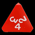 GameScience Opaque Crimson & White Ink D4 Dice