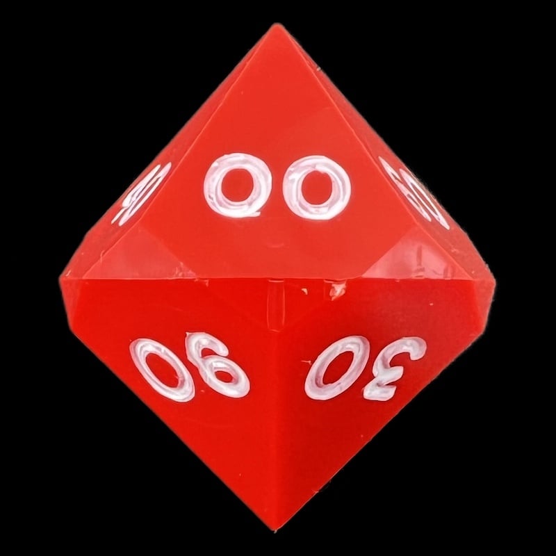 GameScience Opaque Crimson & White Ink Percentile Dice