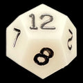 GameScience Opaque Ivory & Black Ink D12 Dice