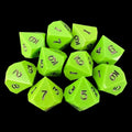 GameScience Opaque Lime & Black Ink 10 x D10 Dice Set