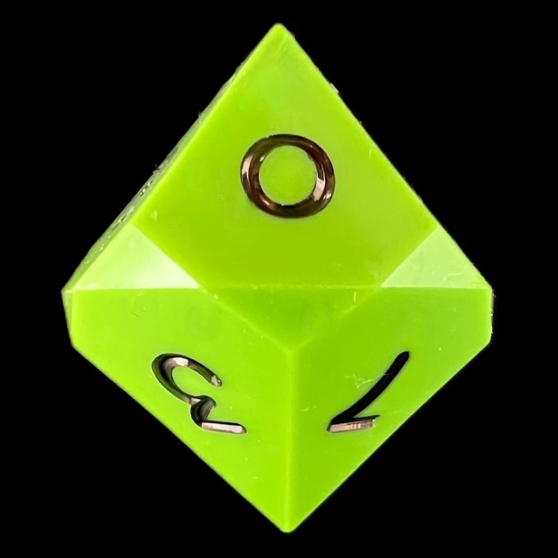 GameScience Opaque Lime & Black Ink D10 Dice