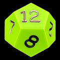 GameScience Opaque Lime & Black Ink D12 Dice