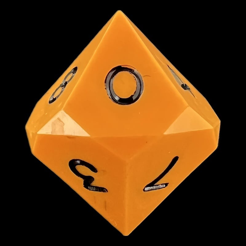GameScience Opaque Pumpkin & Black Ink D10 Dice