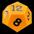GameScience Opaque Pumpkin & Black Ink D12 Dice