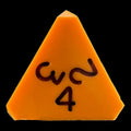 GameScience Opaque Pumpkin & Black Ink D4 Dice