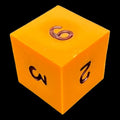 GameScience Opaque Pumpkin & Black Ink D6 Dice