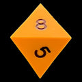 GameScience Opaque Pumpkin & Black Ink D8 Dice