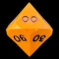 GameScience Opaque Pumpkin & Black Ink Percentile Dice