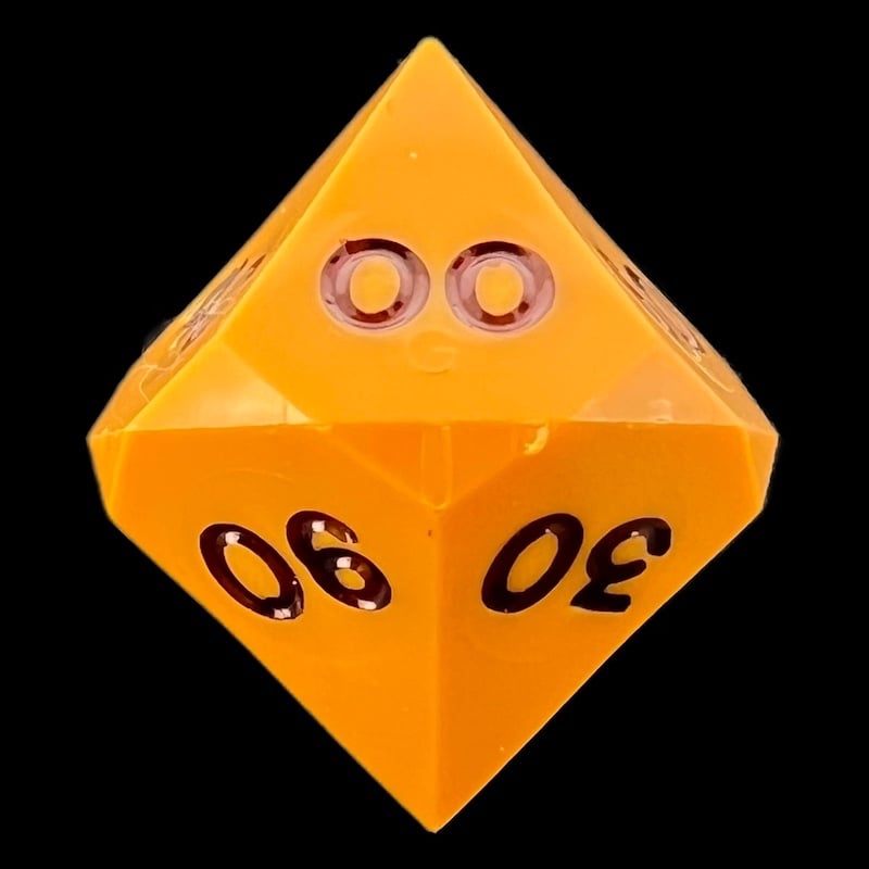 GameScience Opaque Pumpkin & Black Ink Percentile Dice