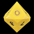 GameScience Opaque Saffron Yellow & Black Ink D10 Dice