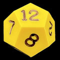 GameScience Opaque Saffron Yellow & Black Ink D12 Dice