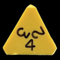 GameScience Opaque Saffron Yellow & Black Ink D4 Dice