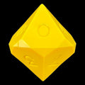 GameScience Opaque Saffron Yellow D10 Dice