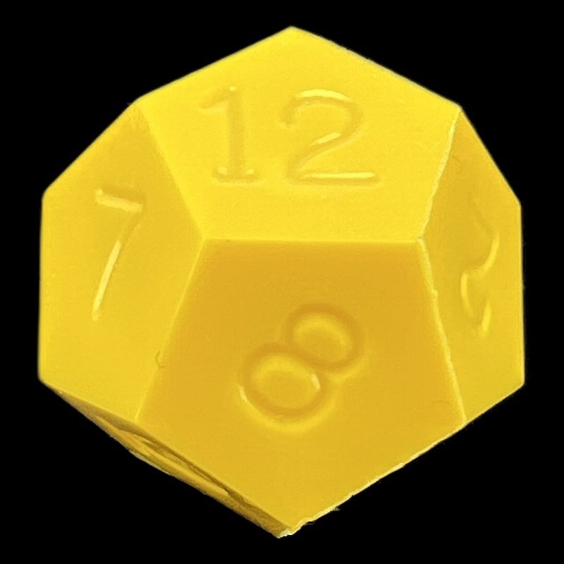 GameScience Opaque Saffron Yellow D12 Dice