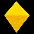 GameScience Opaque Saffron Yellow D8 Dice
