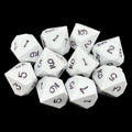 GameScience Opaque Seashell & Black Ink 10 x D10 Dice Set