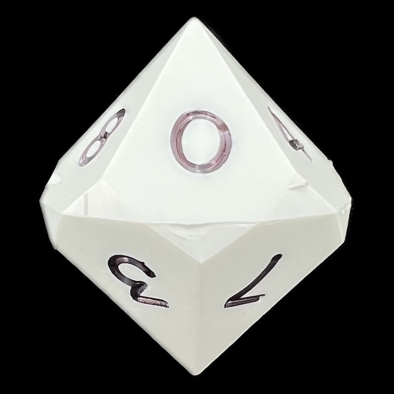 GameScience Opaque Seashell & Black Ink D10 Dice