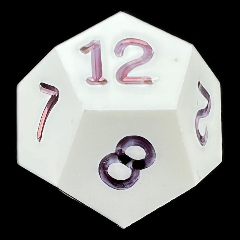 GameScience Opaque Seashell & Black Ink D12 Dice