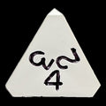 GameScience Opaque Seashell & Black Ink D4 Dice