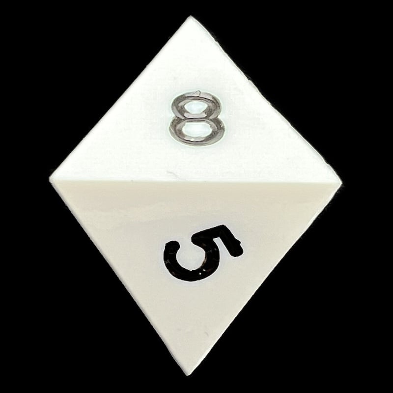 GameScience Opaque Seashell & Black Ink D8 Dice