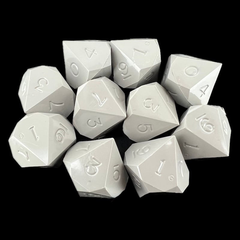 GameScience Opaque Slate Grey 10 x D10 Dice Set