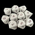 GameScience Opaque Slate Grey & Black Ink 10 x D10 Dice Set
