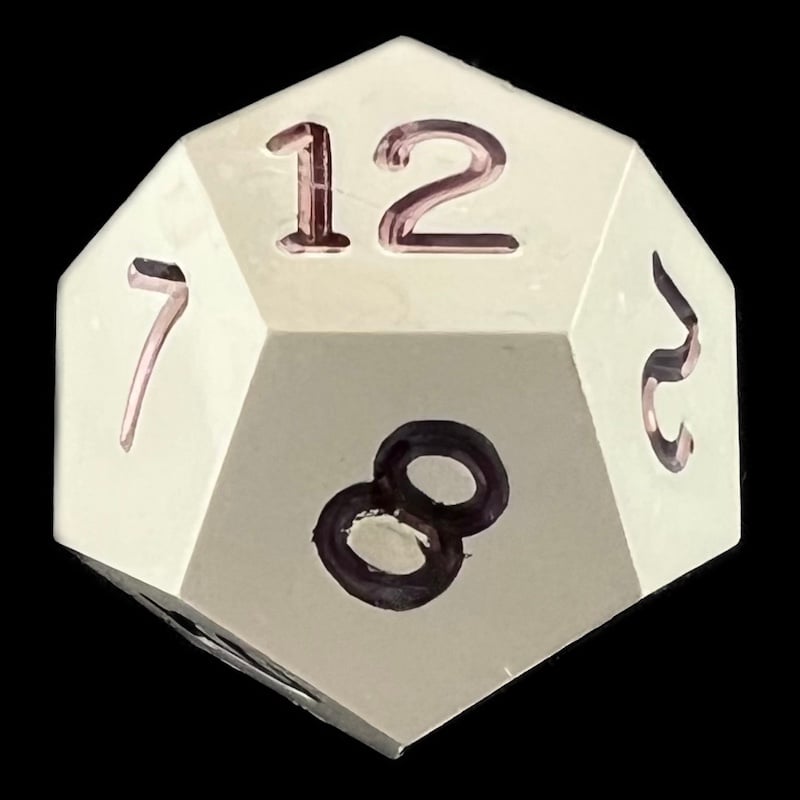 GameScience Opaque Slate Grey & Black Ink D12 Dice