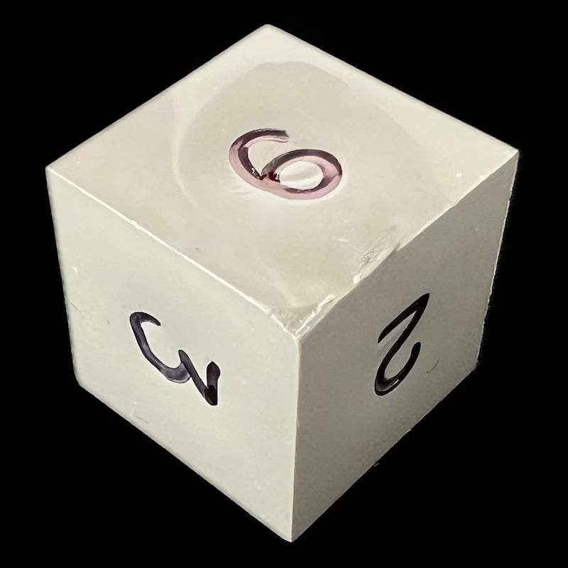 GameScience Opaque Slate Grey & Black Ink D6 Dice