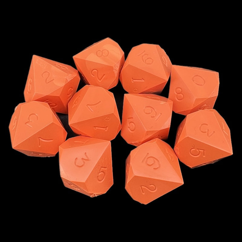 GameScience Opaque Tangerine 10 x D10 Dice Set