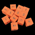 GameScience Opaque Tangerine & Black Ink 12 x D6 Dice Set