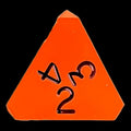 GameScience Opaque Tangerine & Black Ink D4 Dice