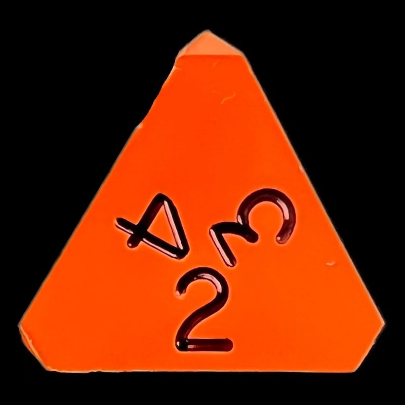 GameScience Opaque Tangerine & Black Ink D4 Dice