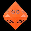 GameScience Opaque Tangerine & Black Ink Percentile Dice