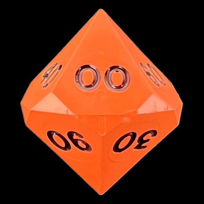 GameScience Opaque Tangerine & Black Ink Percentile Dice