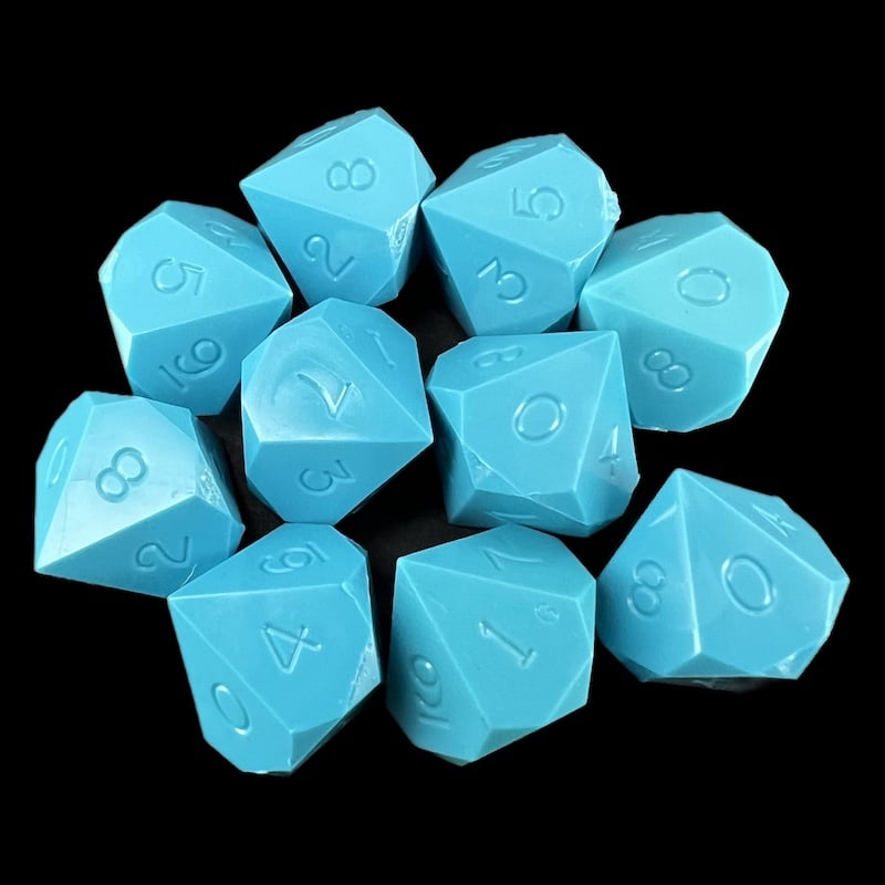 GameScience Opaque Turquoise 10 x D10 Dice Set