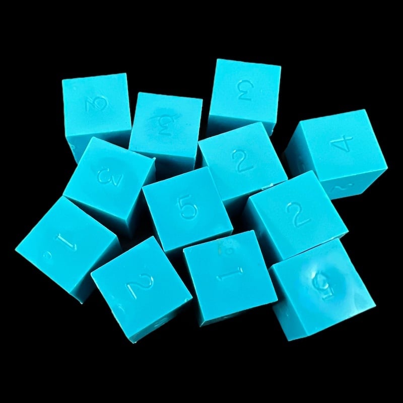GameScience Opaque Turquoise 12 x D6 Dice Set