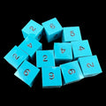 GameScience Opaque Turquoise & Black Ink 12 x D6 Dice Set