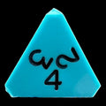GameScience Opaque Turquoise & Black Ink D4 Dice