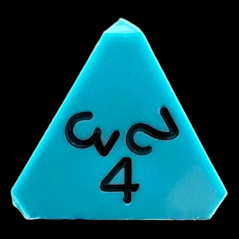 GameScience Opaque Turquoise & Black Ink D4 Dice