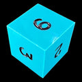 GameScience Opaque Turquoise & Black Ink D6 Dice