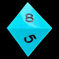 GameScience Opaque Turquoise & Black Ink D8 Dice