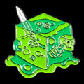 Gaming Pin Badge Green Gelatinous Cube